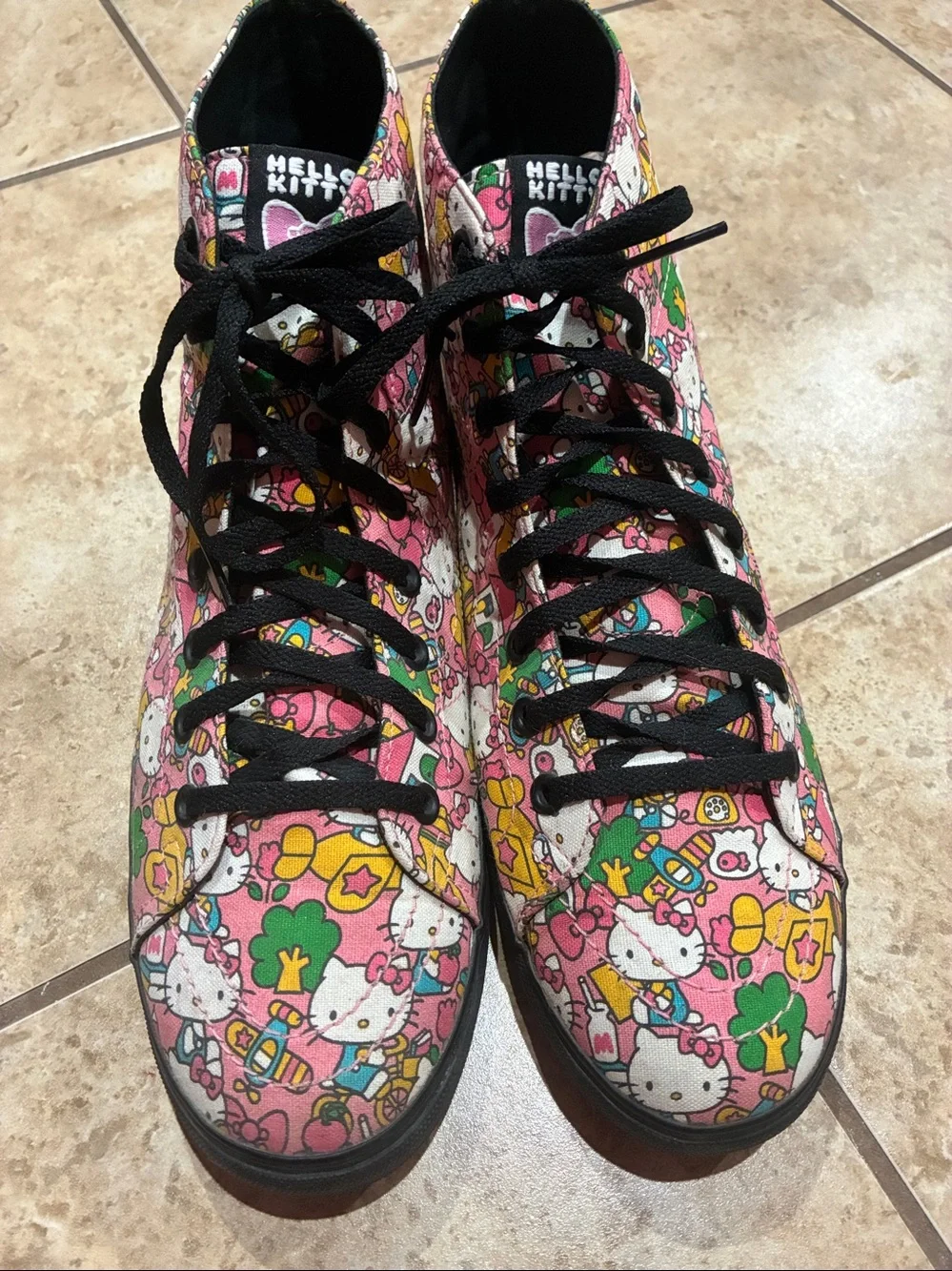 Vans Hello Kitty Pink Multi-Color High-Top Sneakers